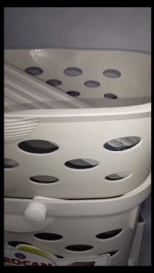 OROCAN Laundry Rack on Wheels/Large Capacity Laundry Basket/Orocan Laundry Clothes Rack Laundry Hamper Basket / 2 Layer Laundry Compartment/ Bathroom Cleaning Washing Cloth Tshirt/ Heavy Duty Laundry Basket Movable Organiser
