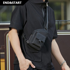 Casual Mens Crossbody Bag Multi-Functional Chest Bag Simple Summer Backpack Trendy Brand Small Bag Oxford Cloth Material