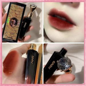 Son Kem Lì NOVO Chống Thấm Nước Lâu Trôi Mịn Như Nhung Vỏ Hình Kim Cương Đen Lấp Lánh