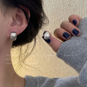 Womens Arc Shaped Dangle Earrings Simple Hong Kong Style Alloy Geometric Pattern Fashion Jewelry Ear Cuffs for Spring 2025