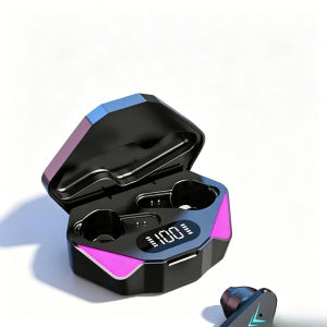 Bluetooth 5.4 Earphones TWS Lightweight Earbuds 65ms Low Latency Gaming Headphones with Built-in Microphone