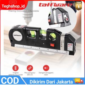 Penggaris Laser Pengukur Sudut Ruangan Taffware LEVELPRO3 Penggaris Laser 250CM + Waterpass - TL243