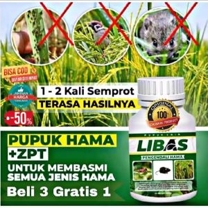 pupuk libas pembasmi hama dan bakteri tanaman beli 3 gratis 1 botol
