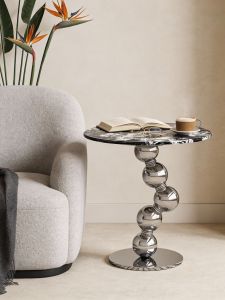OUQI | Creative Microcrystalline Round End Table