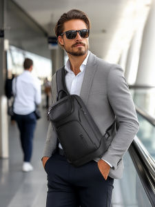 Hk New Business Crossbody Shoulder Bag For Men Waterproof Sling Side Bag Oxford Anti-theft Beltbag Outdoor Travel Chest Bag Male