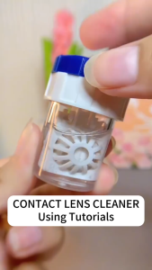 Portable Contact Lens Cleaner Case Color Contact Cleaner Machine Mini Manual Rotating Washing Box