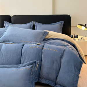 HLA | Double-sided Milk Fleece Flannel Bedding Set Coral Fleece