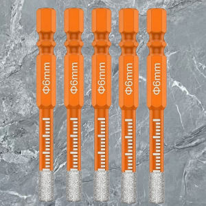 7/10/14Pcs 6mm Dry Diamond Drill Bits Set Vacuum Brazed Diamond Core Drill Bit Kit Black Diamond Core Drill Bits for Porcelain