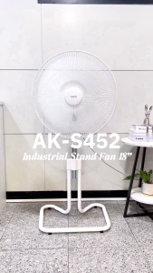 AIKO #AK-S452 สีขาว พัดลมสไลด์ 18 นิ้ว ใบพัดพลาสติก ABS ***รับประกันมอเตอร์ 3 ปี อะไหล่ 1 ปี