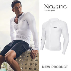 Kích Thước Lớn Phong Cách Hàn Quốc Bộ Đồ Lặn Dài Tay Water母 Bộ Trang Phục Bộ Trang Phục Bơi Lội Nhanh Khô Riêng Biệt Thiết Kế Dành Cho Nam Giới