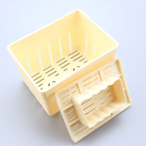 DIY Plastic Tofu Press Mould Homemade Tofu Mold With Cheese Cloth Kitchen Cooking Tool Set Soybean Curd Tofu Making Molds