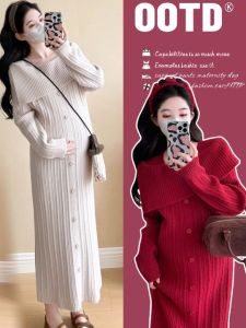 Warm Loose Fashionable Long-sleeved Turtleneck Knit Dress