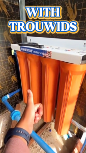 TROUWIDS 20 Inch Household Water Filter Complete Set Large Flow 0.1 Micron Penapis Air Luar Rumah