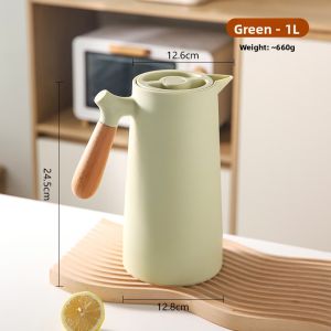 SHELI | Large Capacity Insulated Wooden Handle Hot Water Bottle