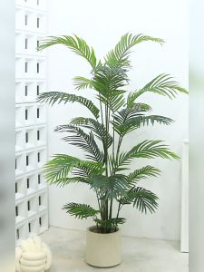 Artificial Palm Tree Artificial Tree with Flower Pot Tropical Areca Floor Plant Artificial Silk Plant Home Office Living Room Decor Interior