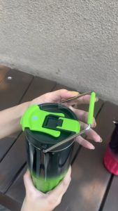 2in1 Cap Lugano Botol Minum Thermos Aesthetic Stainless Steel Vacuum Flash 800ml 600ml Thermos Tumbler Murah Botol Minum Hot & Cold Vacuum