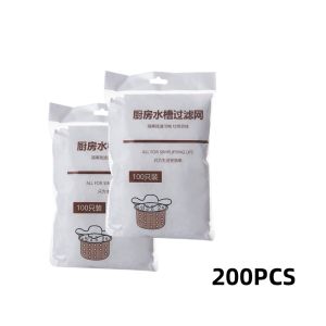 100/500pcs Disposable Sink Filter Mesh Bags Kitchen Sink Strainer Drain Hole Anti-blocking Garbage Bag Cleaning Strainers Net
