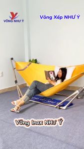 Khung võng xếp Inox 100% cao cấp Như Ý khung dày chắc chắn sang trọng lưới võng gấp gọn 2 lớp dày rộng# Khung võng người lớn# lưới võng người lớn # khung võng thép sơn tĩnh điện# lưới võng cỡ đại