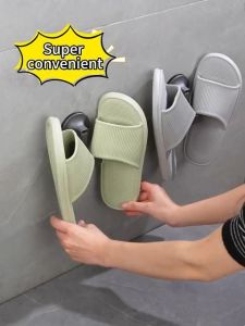 YissTiee Suction cup slipper rack metal aluminum gray