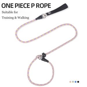 สายจูงสุนัขเชือกลากสายจูงฝึกสุนัข1ชิ้นสายจูงสุนัขสลิปตะกั่วป้องกันการสำลักไม่มีตะขอสายจูงสุนัขเข็มขัดเชือกทนทานการฝึกการเดินสุนัขปลอกคอสัตว์เลี้ยง P Chain เชือกลากสายจูงไนล่อนโซ่ล่ามหมา