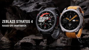 NEW Zeblaze Stratos 4 GPS Smart Watch 1.43 AMOLED Display Built-in Compass Barometric Altimeter Flashlight Voice Call Smartwatch