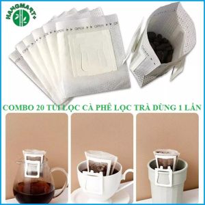 Combo 20 túi lọc cà phê lọc trà bằng vải không dệt dùng 1 lần an toàn vệ sinh và sức khoẻ cho bạn và gia đình