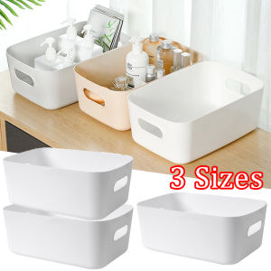 S/M/L Sundry Storage Basket Plastic Storage Box for Makeup Comestics Kitchen Bottles Desktop Organizer Space Saver