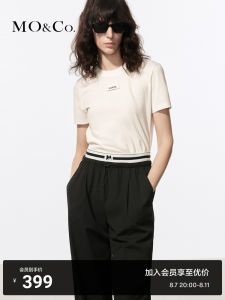 Mo Anke ฤดูร้อนใหม่แฟชั่นแขนสั้นเสื้อยืดผู้หญิงหลวม Street สไตล์ผ้าฝ้ายโพลีเอสเตอร์ Elastane Crewneck MBDA009