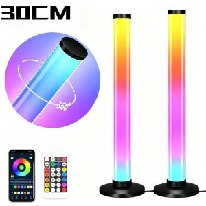 360° RGBIC Pickup Light Music Rhythm Lights USB Bluetooth APP Remote Christmas Decoration Desktop RGB Light Bar Music Rhythm DIY