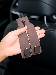 Móc treo đồ ghế xe hơi COACE Móc treo da lộn gắn ô tô móc kim loại siêu chịu treo vật dụng gác điện thoại