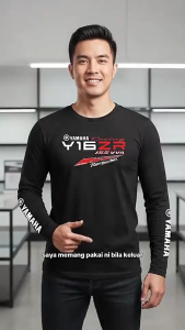 T Shirt YAMAHA Y16ZR Rider Long Sleeves 100% Cotton Black