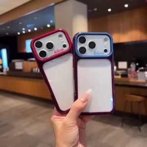 Transparent Bright Color Blocking Case For iPhone 18 Pro 17 Air 16 15 14 13 12 11 Pro Max Plus Shockproof Fashion Phone Cover ﻿