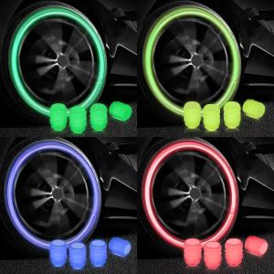 Tutup Pentil Ban Mobil Motor Sepeda Nyala 4 PCS Neon Luminous Valve Cap Pentil Ban Glow In The Dark