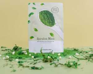 Masker wajah Spirulina kolagen sachet