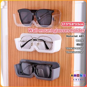 Amoki Wall Mounted Glasses Storage Box Bathroom Sunglasses Shelf Glasses frame