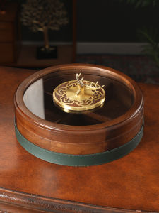 New 2025 Walnut Wood Dry Fruit Storage Box New Chinese Style Living Room Coffee Table Home Use Candy Snack Nut Tray