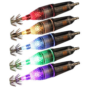 Cuttlefish Attracting Light Lure Waterproof Squid Lure Light Rustproof Octopus Bait Double Hook for Seawater Fresh Water