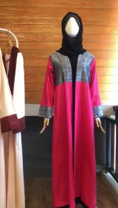 Minea outer tenun kombinasi katun linen Afifah