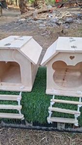 บ้านนก บ้านไม้สำหรับสัตว์เลี้ยง นกแก้ว ชูการ์ กระรอก ขนาดใหญ่จัมโบ้ มี 2 แบบให้เลือก เปิดฝ่าบนได้ด้วย