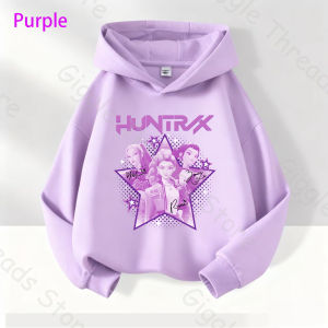 New KPop Demon Hunters casual girls hoodie pullover childrens clothing KPop childrens girls spring top mens hoodie