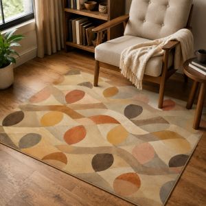 VIKAMA Wave Curve Gradient Abstract Carpet Bedroom Entrance Foot Mat Living Room Anti slip Soft Cushion Home Decoration