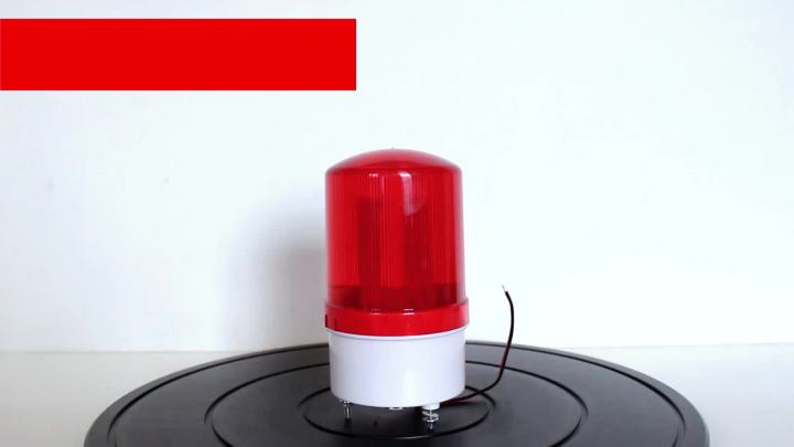 AC110-120V Industrial Rotating Beacon Light-High Intensity Red LED Strobe Alarm NO Siren for Vehicles,Warehouses,Factories,Home Emergency-Waterproof Indoor/Outdoor Safety Warning Light(NO Buzzer)
