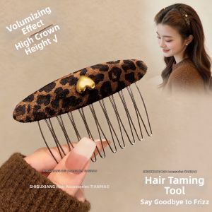 Leopard Pattern Fringe Comb for Styling and Volumizing