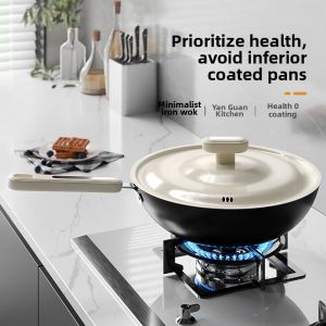 Non-Stick Nitride Iron Wok Modern Simple