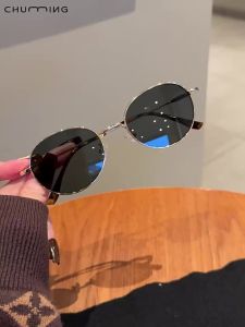 Chuming | Metal Old Money Fashion Anti-UVA Sunglasses Oval Frame
