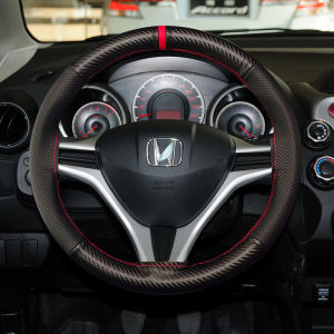 ปกพวงมาลัยรถยนต์ออกแบบเองได้หนังไมโครไฟเบอร์เย็บมือที่หุ้มพวงมาลัยแบบ เหมาะสำหรับ Mazda 3 CX-3 CX-5 etc 37-38cm