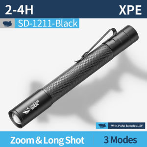 Smiling Shark | SMILING SHARK Portable Flashlight Led Super Bright Penlight Zoomable Pen Light Working Repairing Emergency Lighting SD1211