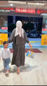 Setelan NAURA 0ne Set Baju dan Rok Motif Kekinian Busui Friendly