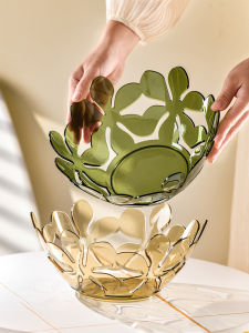 Creative Acrylic Fruit Plate for Living Room Tea Table High End Luxury Nut Candy Snack Plate Home Use Nordic Style Dining