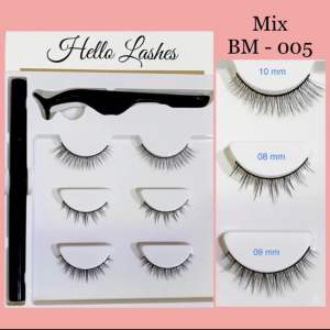 Bulu mata magnet anime manga 3 pasang with eyeliner magnetic eyeliner